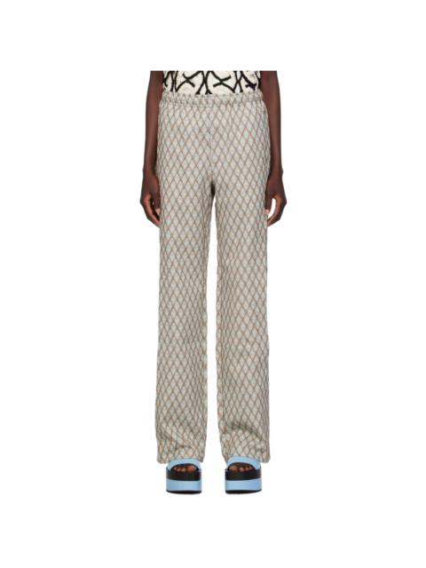 Andersson Bell Beige & Blue Makeni Trousers