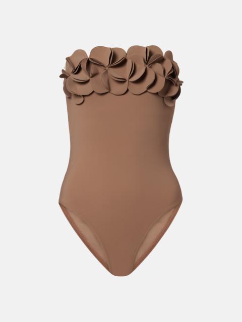 KARLA COLLETTO Tess floral-appliqué swimsuit