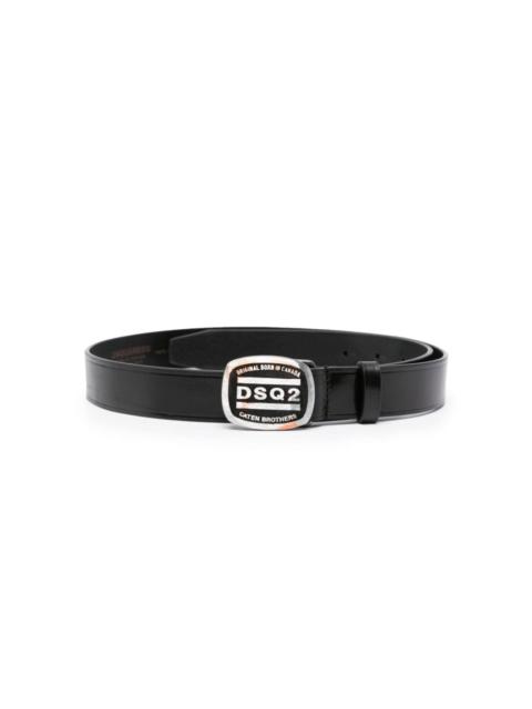 DSQUARED2 logo-buckle leather belt