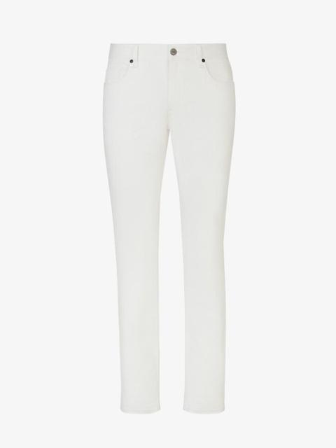 FENDI White denim jeans