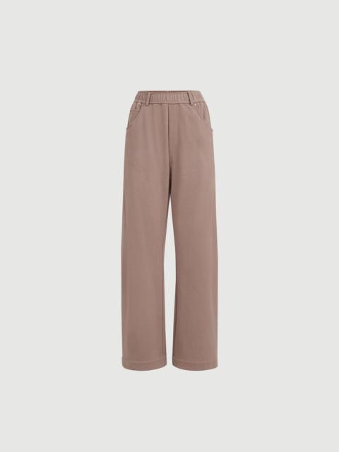 Brunello Cucinelli Cotton smooth French terry track trousers
