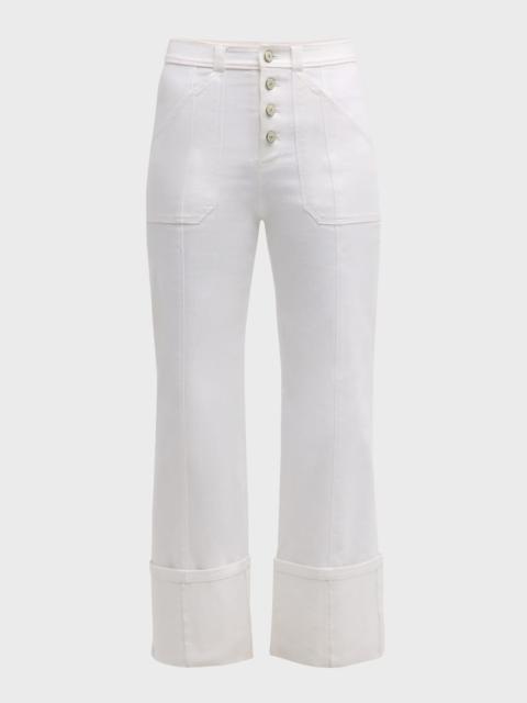 Cinq à Sept Cuffed Benji Cropped Flare Pants