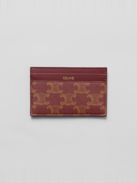 CELINE MEDIUM CARD HOLDER IN Triomphe canvas and calfskin