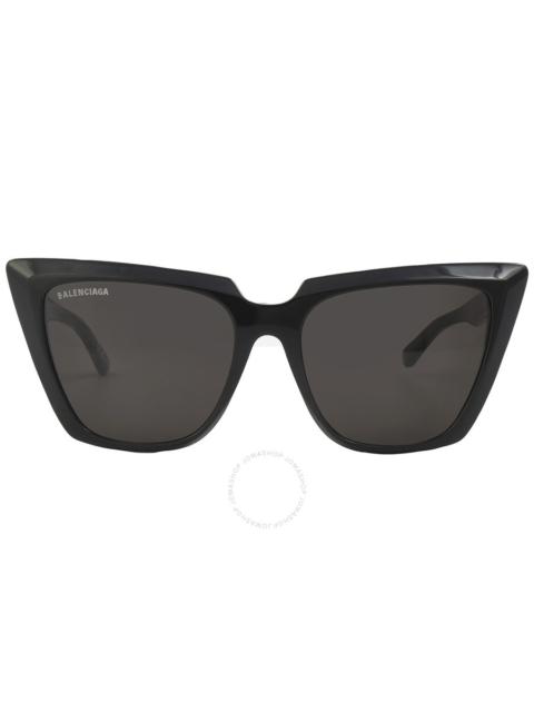 BALENCIAGA Balenciaga Grey Cat Eye Ladies Sunglasses BB0046S 001 55