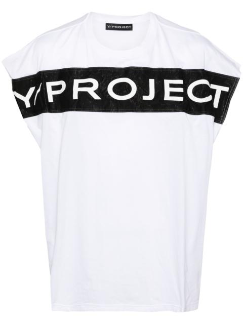 Y/Project logo-print cotton tank top