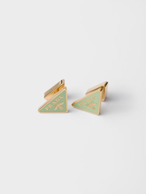 Prada Enameled metal earrings