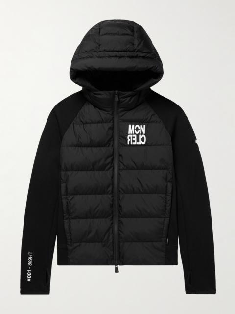 Moncler Grenoble Logo-Appliquéd Fleece and Shell Down Zip-Up Hoodie