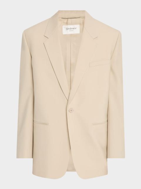 SAINT LAURENT Men's Wool-Silk Relaxed Sport Coat