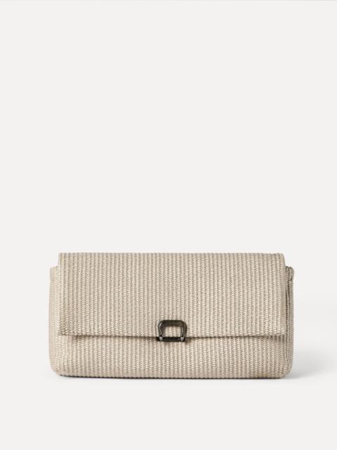 Brunello Cucinelli Sartorial clutch bag in techno raffia