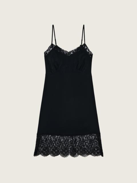 Simone Rocha Mini Deep Lace Trim Slip Dress