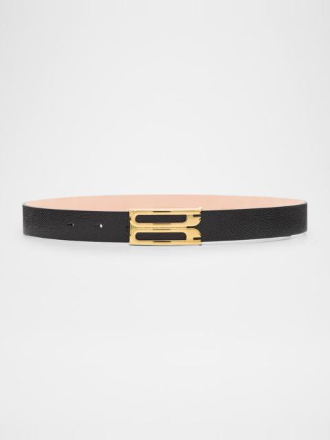 Victoria Beckham B-Logo Leather Belt