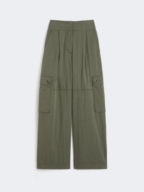 WEEKEND Max Mara Cotton gabardine trousers - DARK GREEN