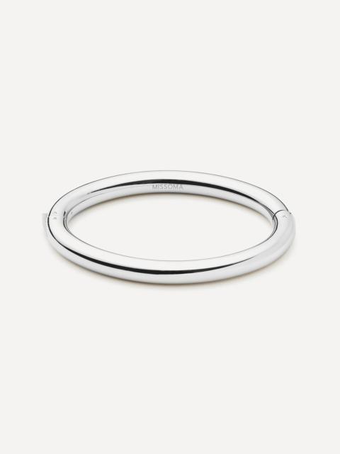 MISSOMA Silver-Plated Chunky Round Hinged Bangle Bracelet