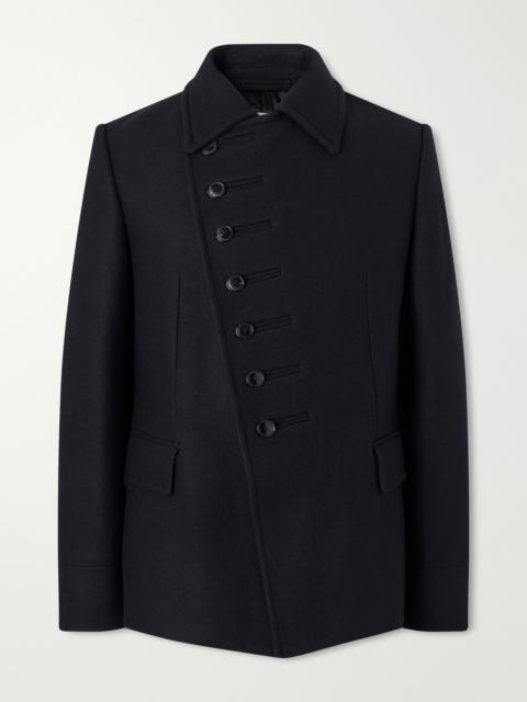 Dries Van Noten Double-Breasted Wool-Blend Twill Blazer