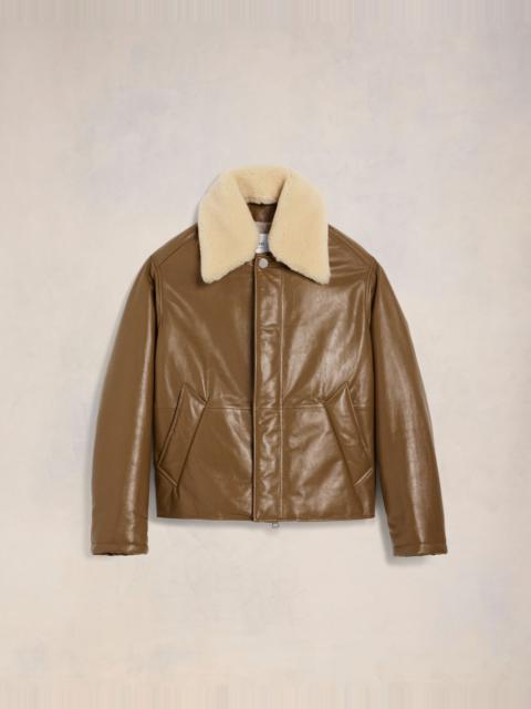 AMI Paris LEATHER PADDED JACKET