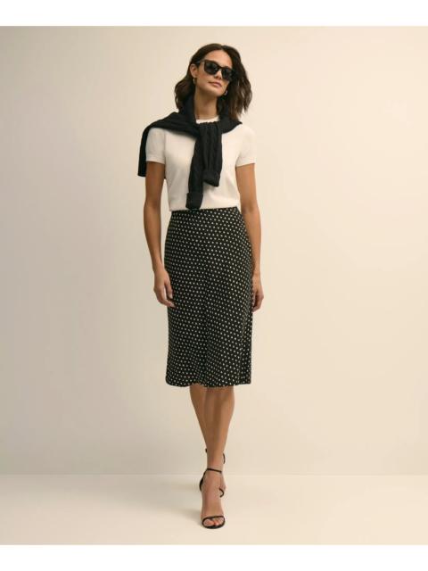 Brooks Brothers Dot-Print Slip Skirt