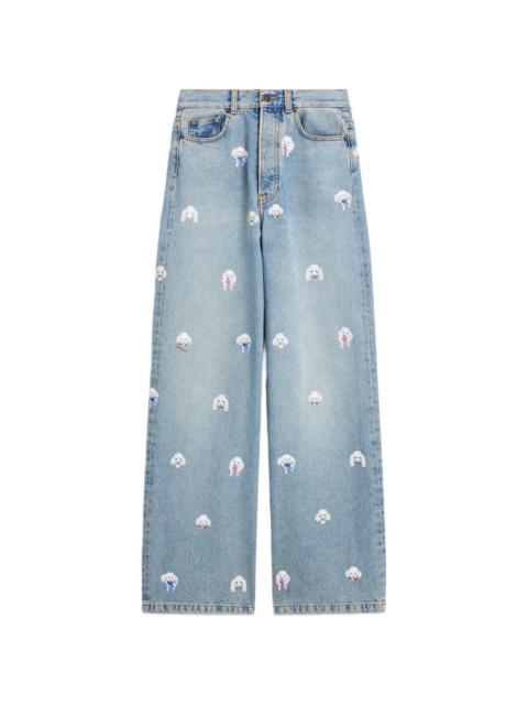 FIORUCCI poodle-print jeans