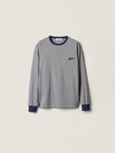 Miu Miu Long-sleeved jersey T-shirt