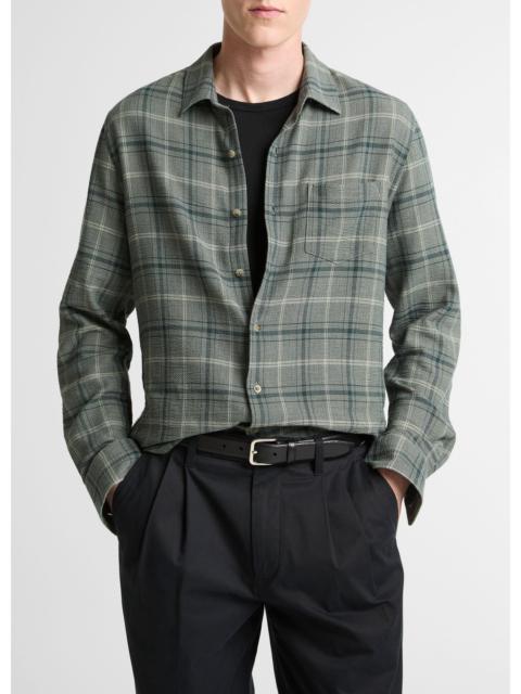 Vince Catskill Plaid Cotton Button-Front Shirt
