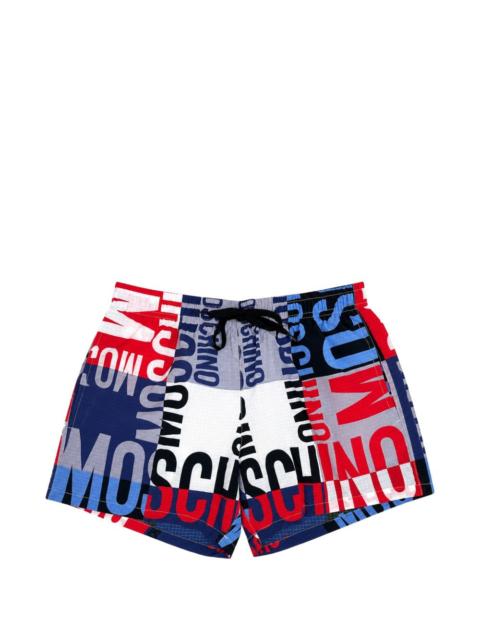 Moschino logo-print drawstring swim shorts