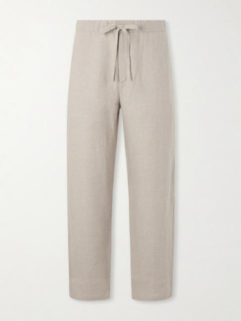DE BONNE FACTURE Lounge Straight-Leg Linen Suit Trousers