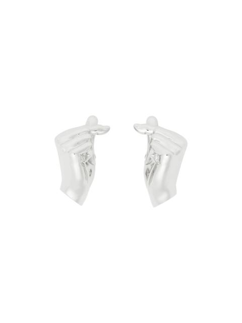 Y/Project Y/Project Mini Finger Heart Earrings 'Silver'