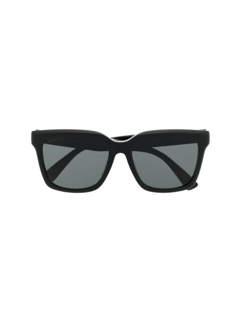GUCCI square-frame logo sunglasses