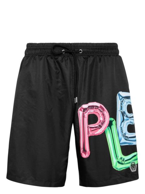 PHILIPP PLEIN Bombing Graffiti swim shorts