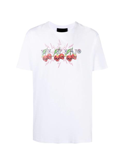 cherries logo-print T-shirt