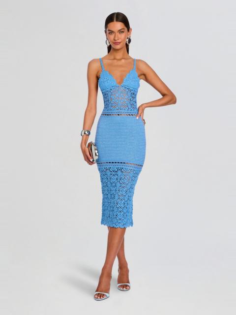 RETROFÊTE TRISTYN CROCHET MIDI DRESS