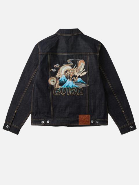 EVISU Flying Dragon Embroidered Denim Jacket
