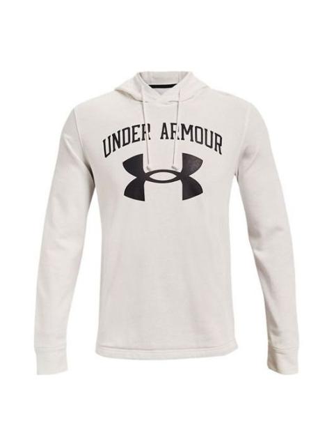 Under Armour Under Armour Rival Terry Logo Hoodie 'White Black' 1361559-112