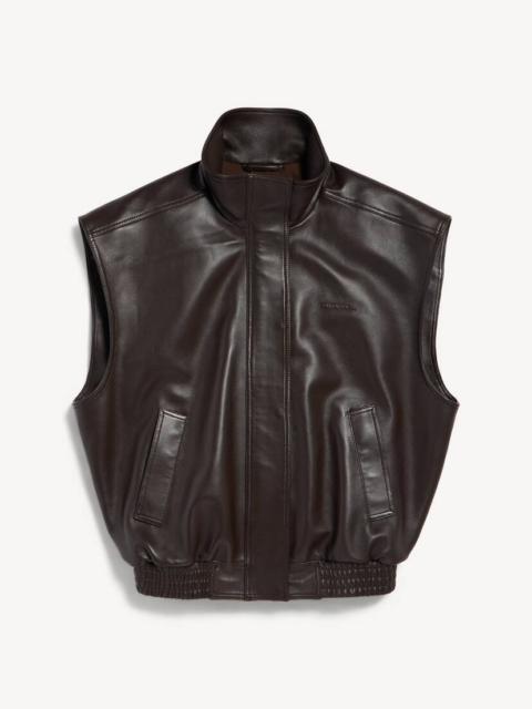 BALENCIAGA Women's Sleeveless Blouson in Moka