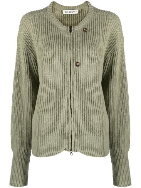 Our Legacy zip-up virgin wool cardigan