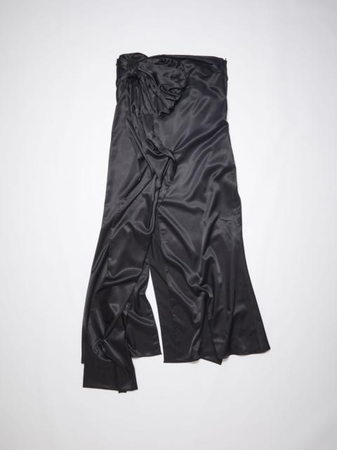 Satin bow skirt - Black