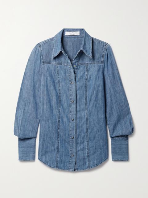 Another Tomorrow + Net Sustain Organic Cotton-chambray Shirt