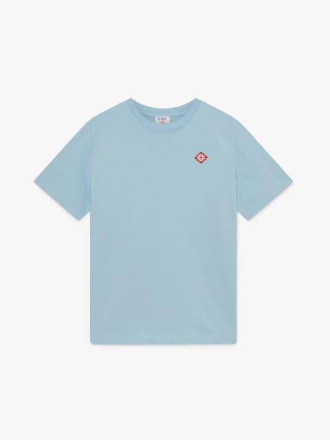 CASABLANCA Pale Blue Diamond Logo Short Sleeve T‑Shirt