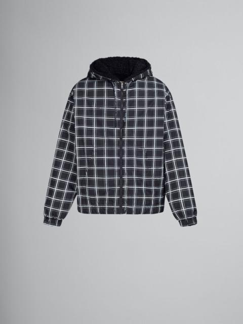 Marni BLACK CHECKED NYLON JACKET