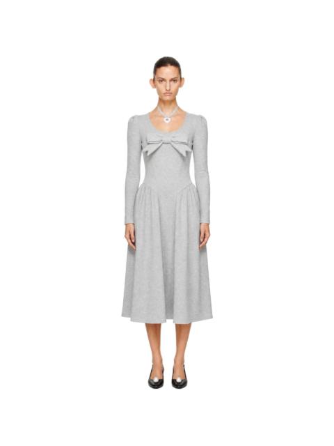 SANDY LIANG Gray Brussels Maxi Dress