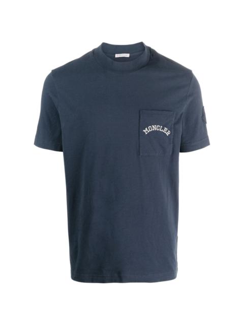 logo-embroidered cotton-blend T-shirt