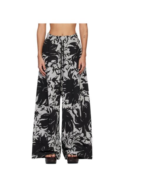 Dries Van Noten Black & White Loose Sweatpants
