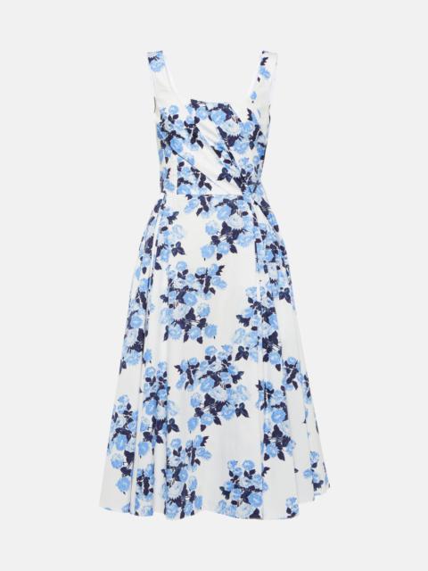 Ariadna floral cotton poplin dress