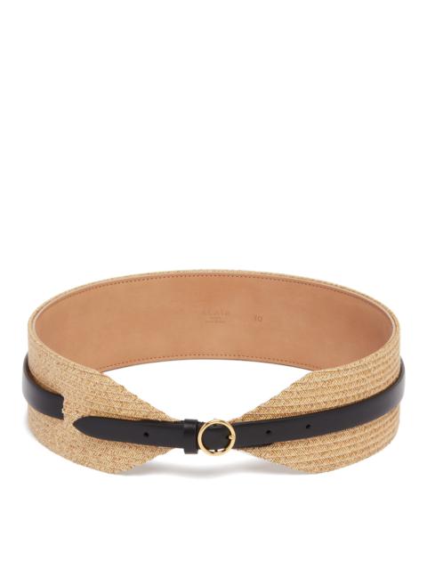 Alaïa Beige and Black Double Wide Belt