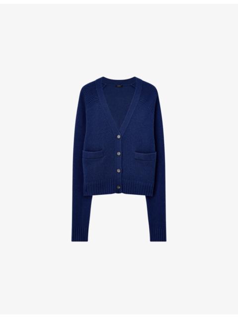 JOSEPH V-Neck Side-Pocket Cashmere Cardigan