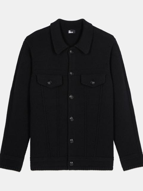 The Kooples BLACK WOOL CARDIGAN