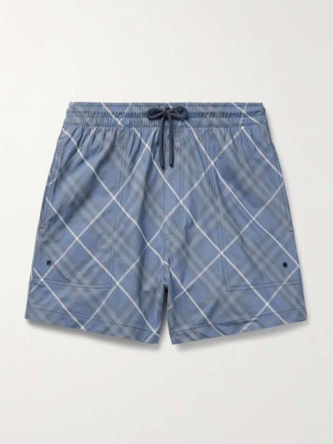 Burberry Slim-Fit Short-Length Checked Swim Shorts