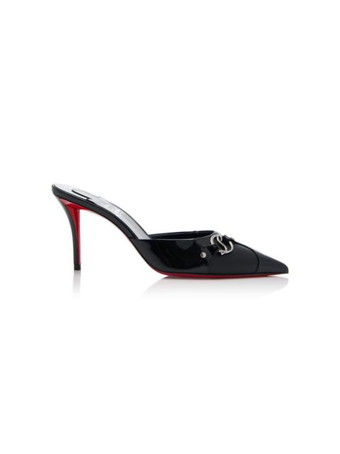 Christian Louboutin CL in 90s 80mm Patent Leather Mules black