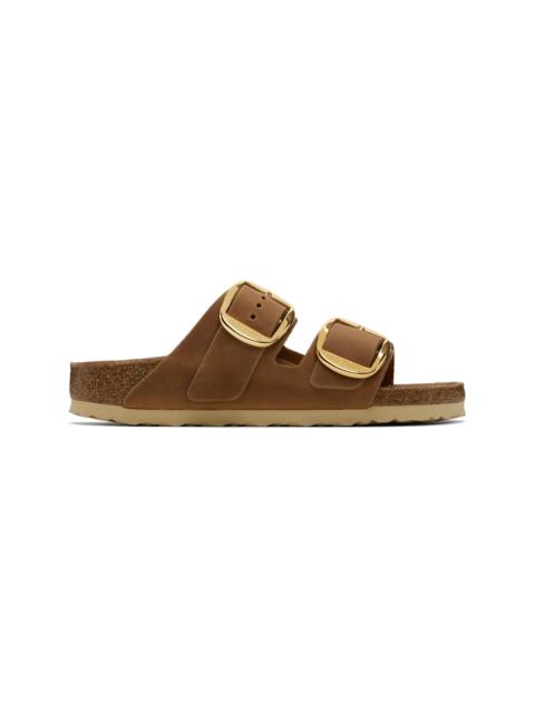 Brown Narrow Arizona Big Buckle Sandals