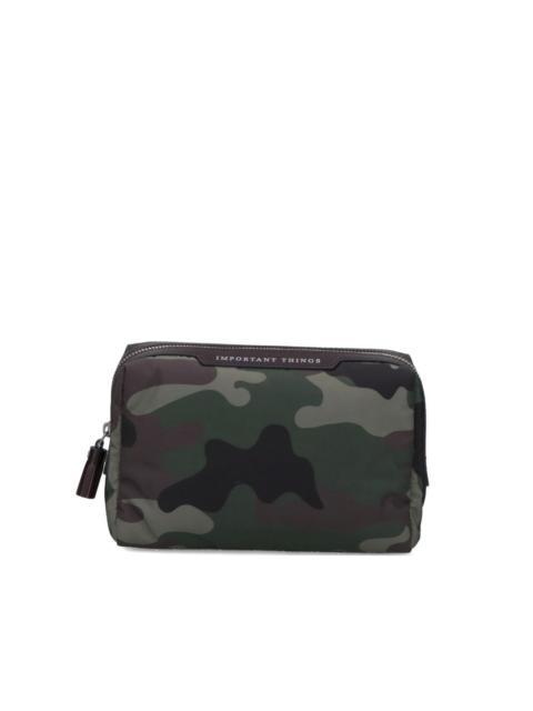 Anya Hindmarch camouflage zip clutch bag