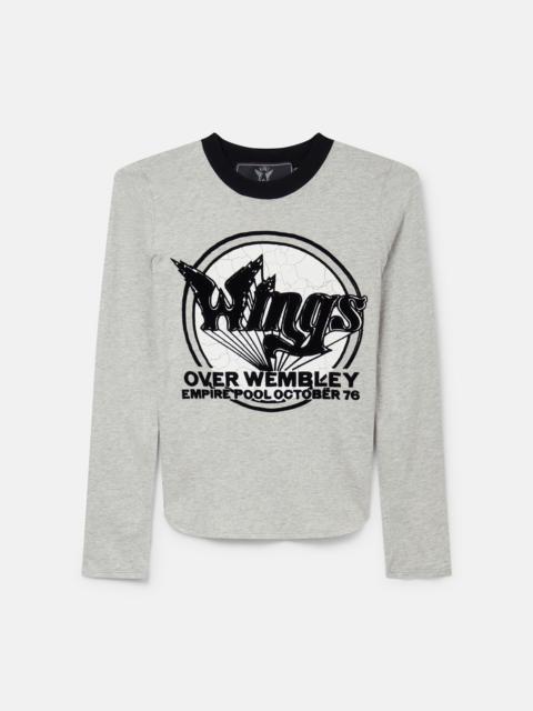 Wings Graphic Long-Sleeved Cotton Top